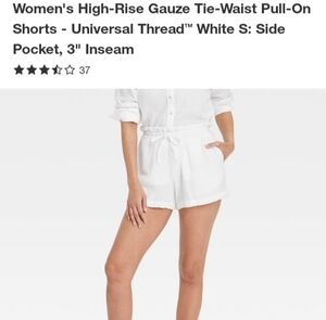 Universal Thread High-Waist White Gauze Shorts